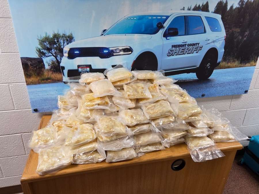 Two men were arrested on Wednesday after deputies reportedly seized the largest amount of methamphetamine seized at one time in Idaho history.