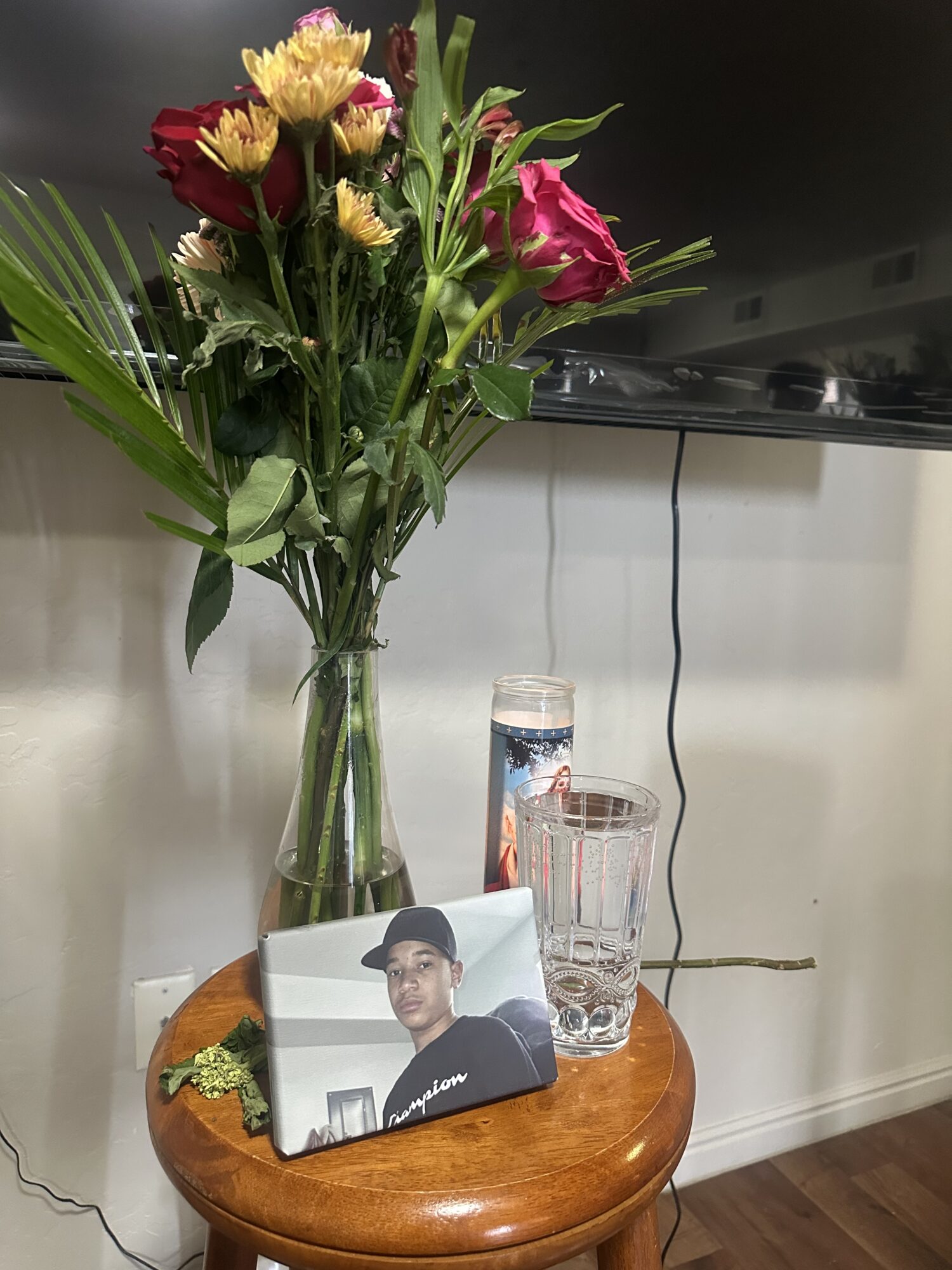 A portrait of Luis Anderson Leon at the Leon home in Herriman, Tuesday. The family is mourning Anderson Leon after he was killed in a car crash early Saturday in West Jordan.
