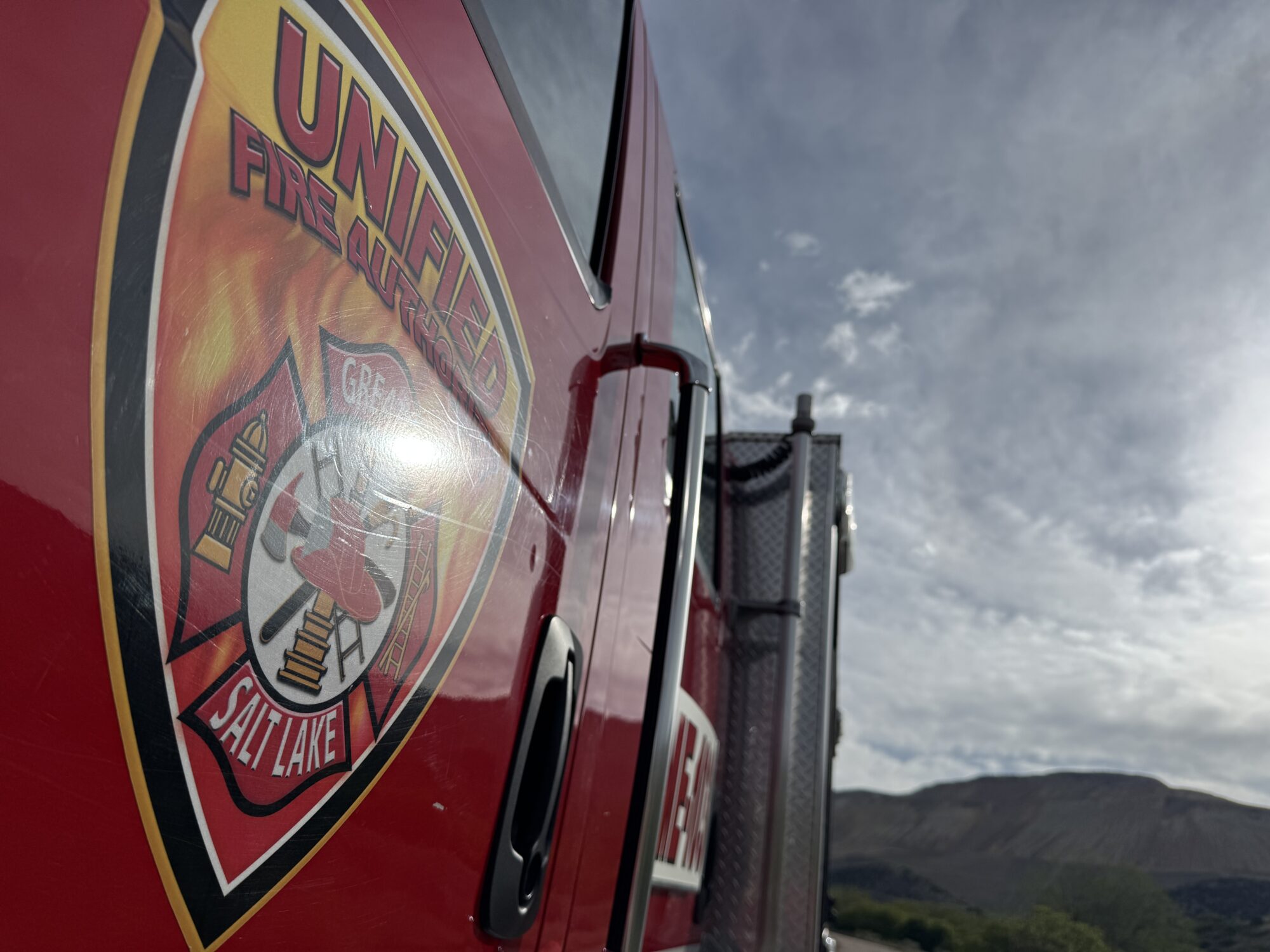 A Unified Fire Authority wildland fire truck in Herriman, Tuesday. Unified Fire firefighter and paramedic Greg Vander Werff said teams are doing what they can to prepare for what could be an active fire season.