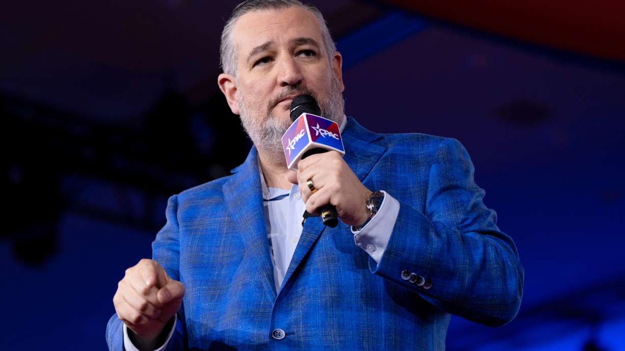 FILE - Sen. Ted Cruz, R-Texas, speaks at the Conservative Political Action Conference (CPAC) in Dallas, March 28, 2026.