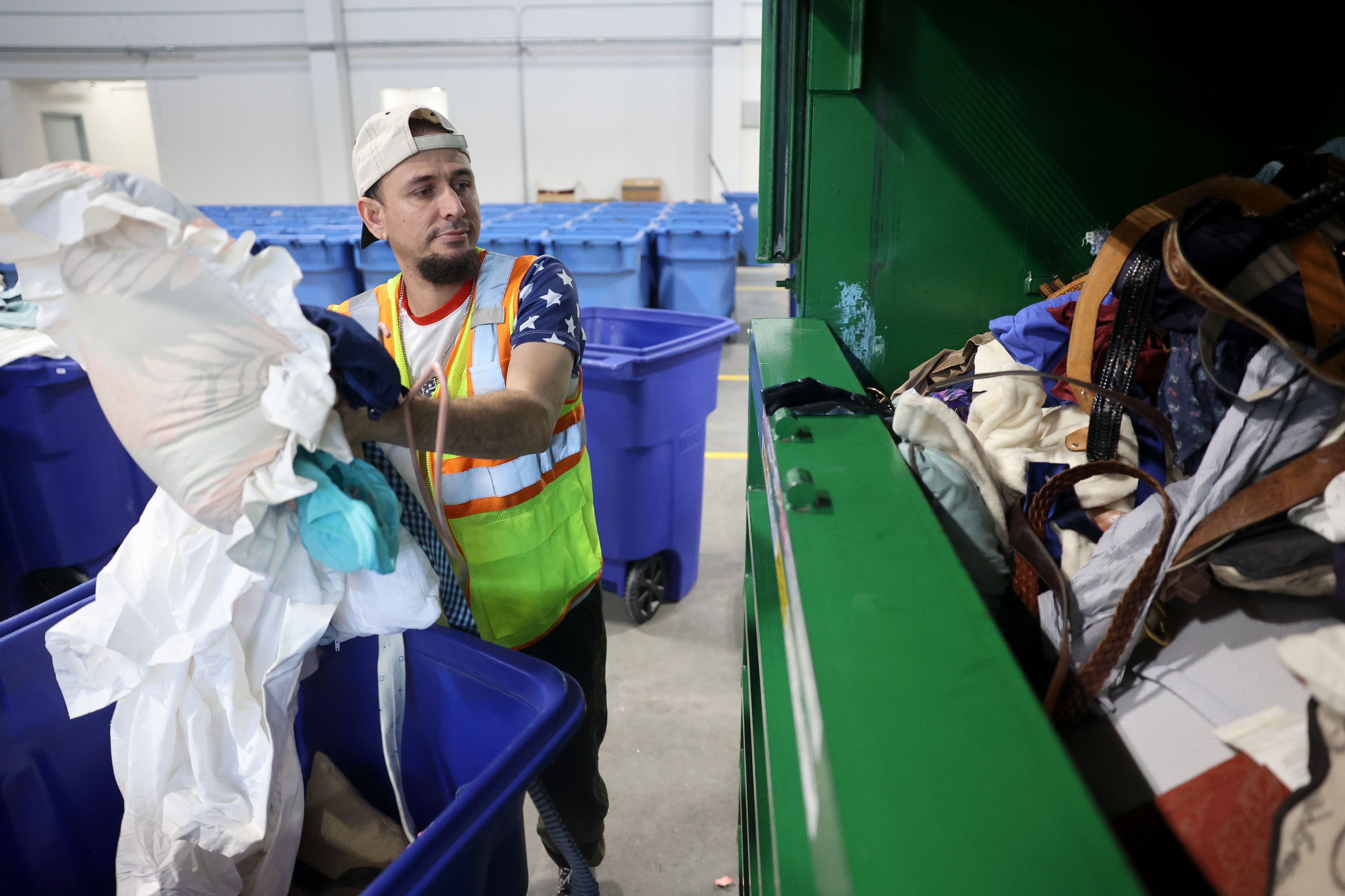 Urelis Lovera works at The Church of Jesus Christ of Latter-day Saints’ new Humanitarian Center in Salt Lake City on Wednesday.