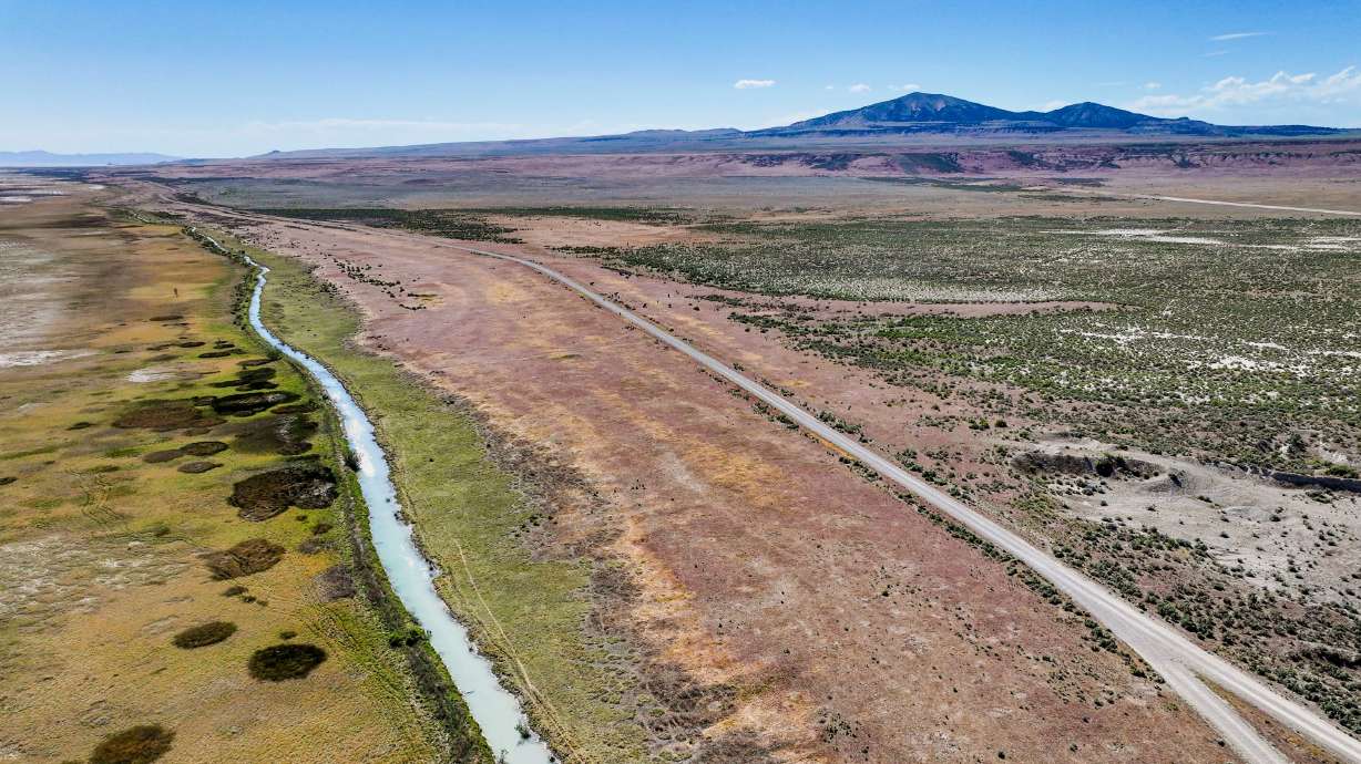 A second request for water rights for the embattled Box Elder County data center proposal has been withdrawn, without explanation. The May 12 photo shows the Hansel Valley in Box Elder County, where the facility would be located.