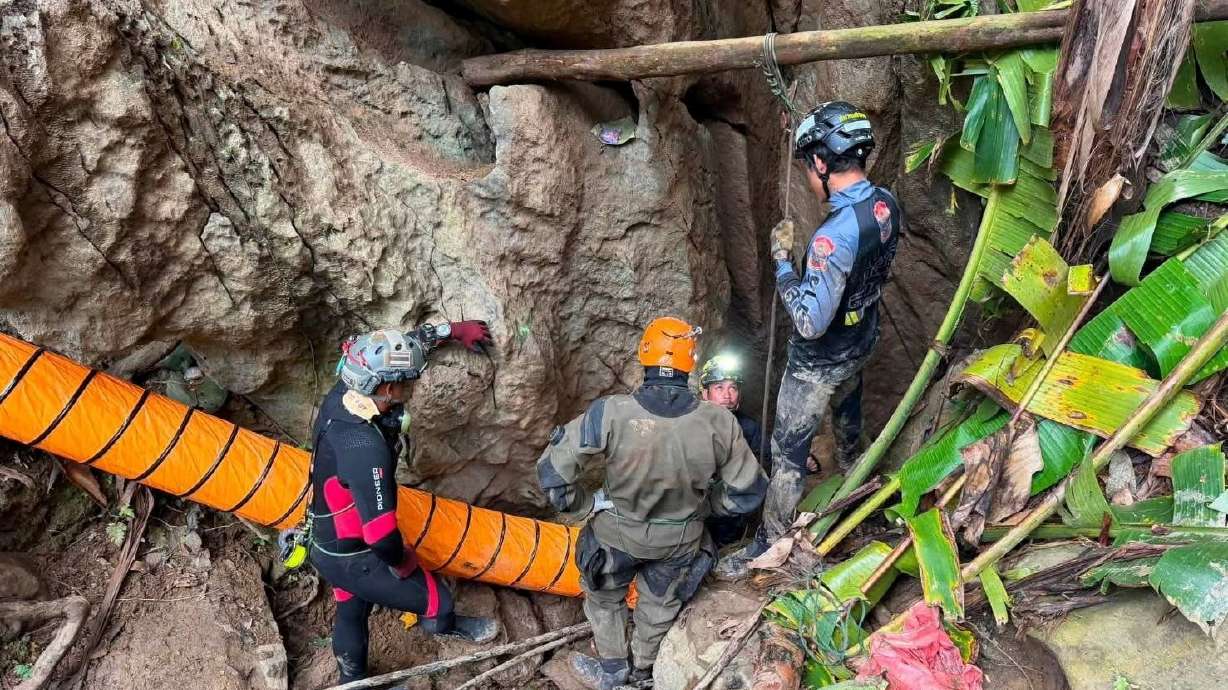 A multinational team, including expert cave divers, were called upon to rescue the seven people trapped in a cave, in Xaisomboun Province, Laos.