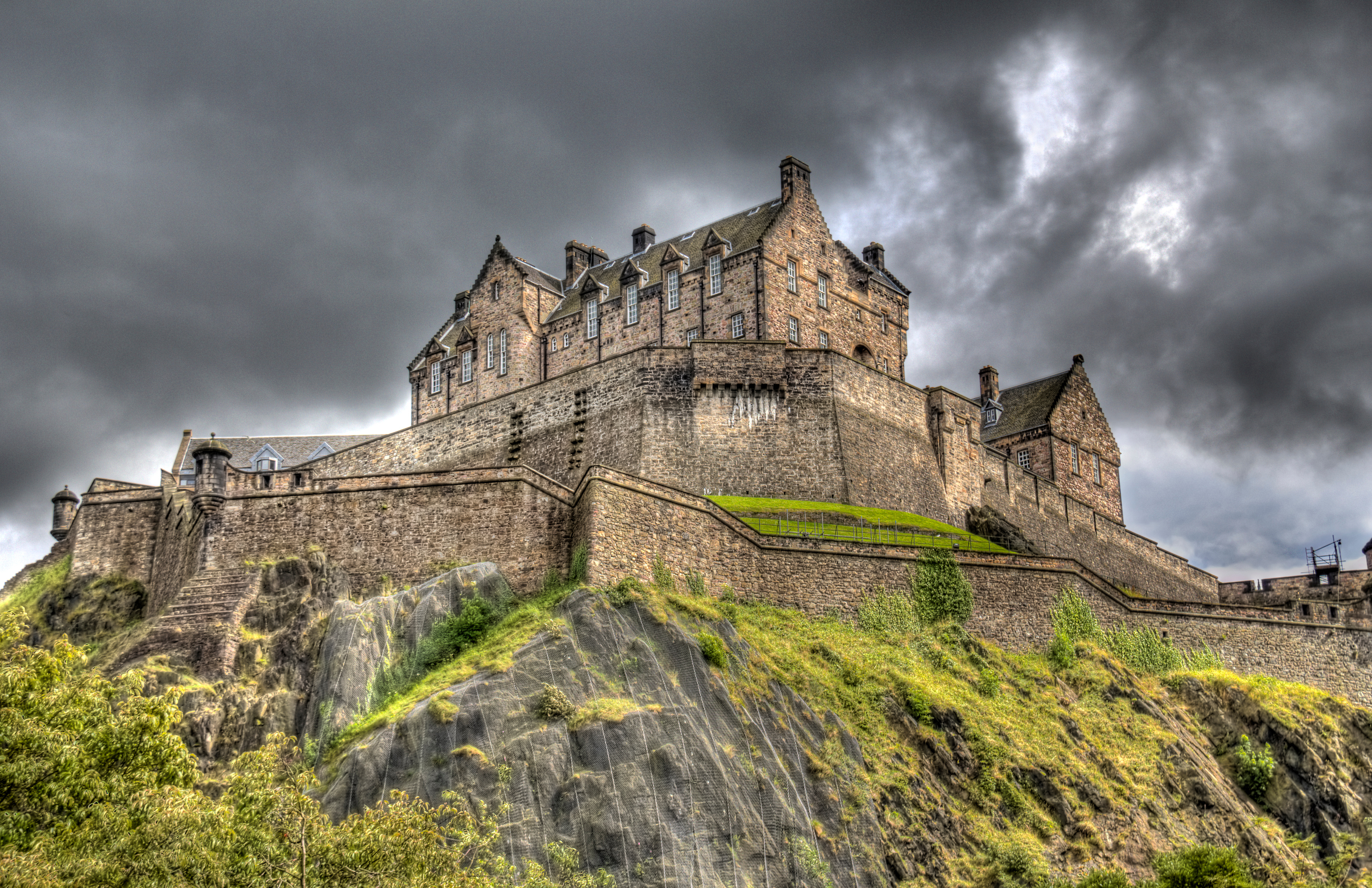 Edinburgh Castle on Castle Rock in Edinburgh, Scotland,