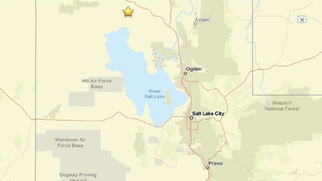 A 3.1 magnitude earthquake was reported near Snowville, Box Elder County, on Thursday.