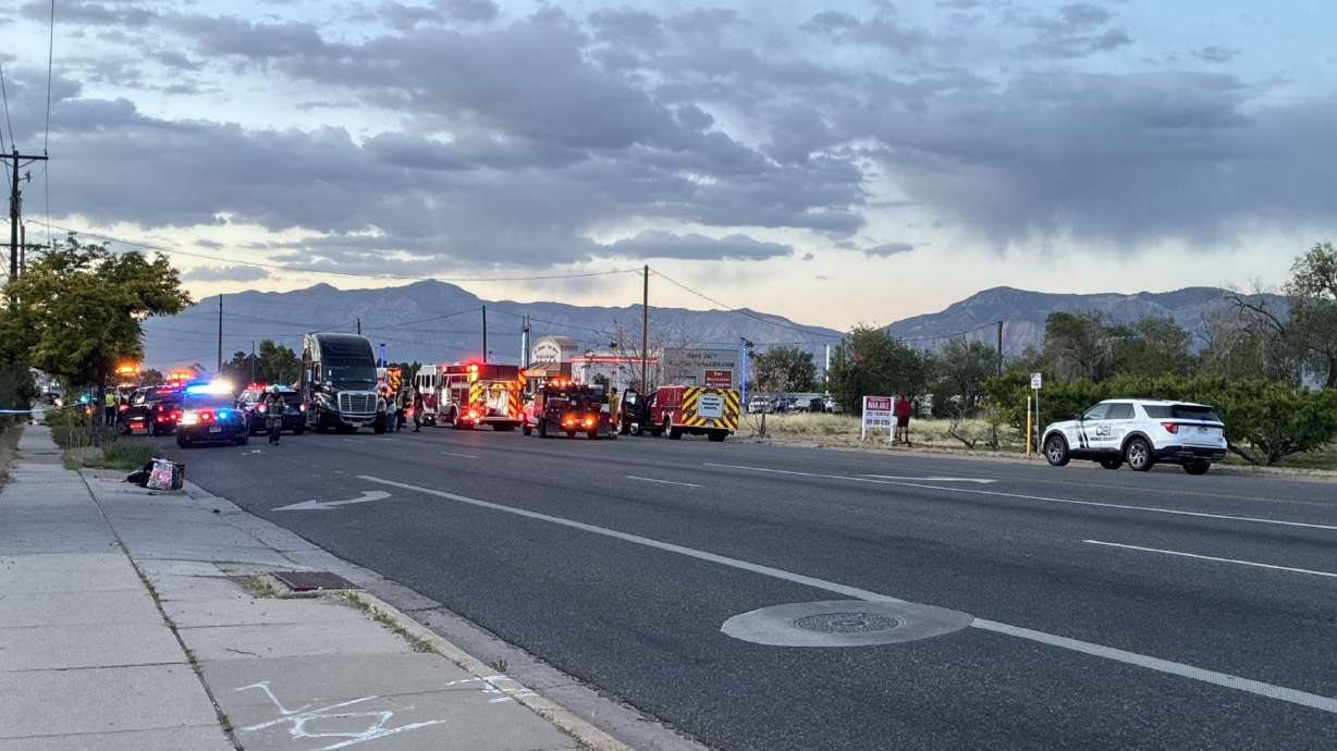One person was killed after a crash between three vehicles in Roy on Thursday.
