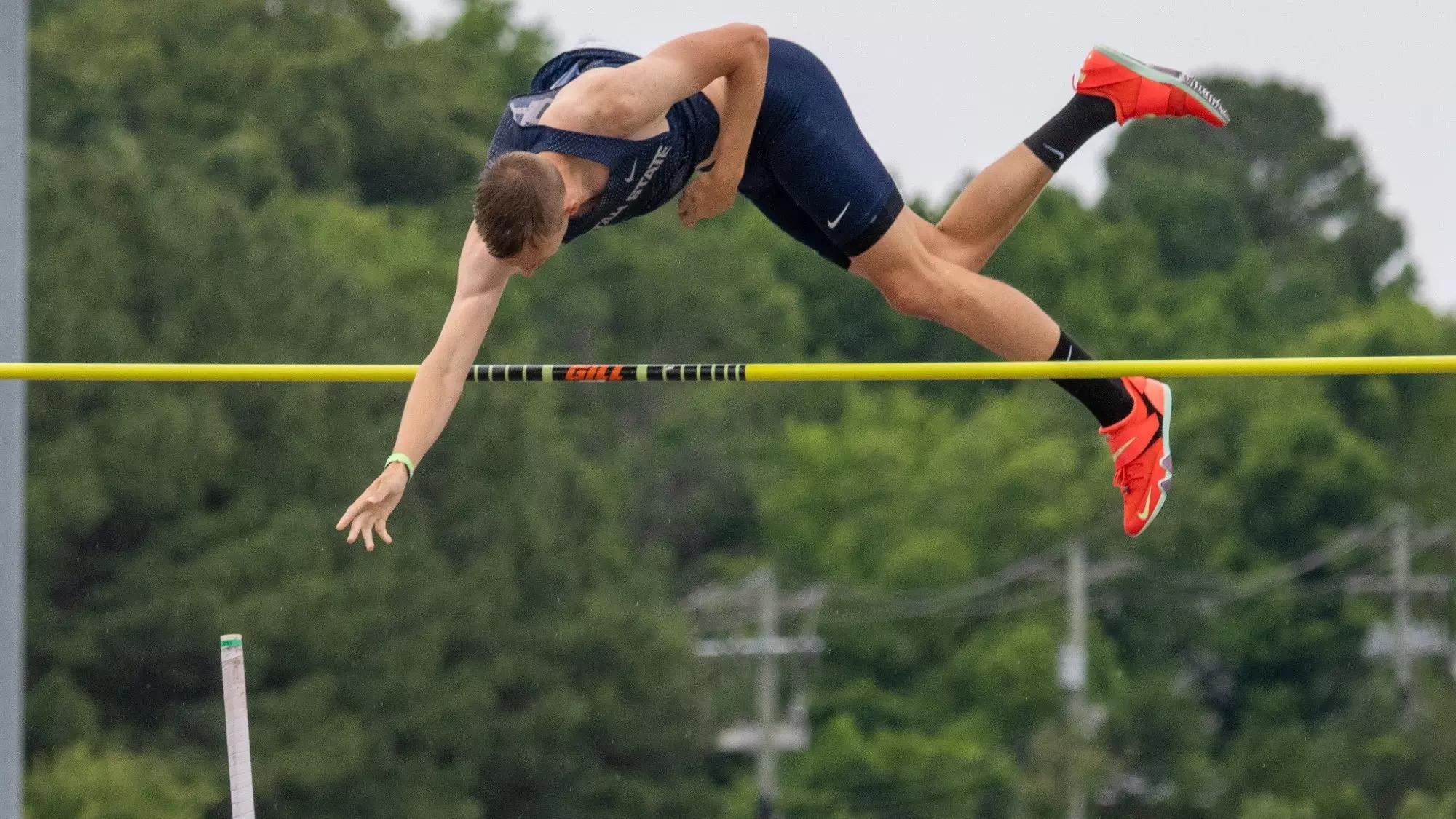 Utah State's Logan Hammer became just the fifth Aggie to ever qualify for five different national championships with a seventh-place pole vault of 5.37 meters (17-7 1/4) in Thursday's NCAA West preliminaries in Fayetteville, Arkansas.