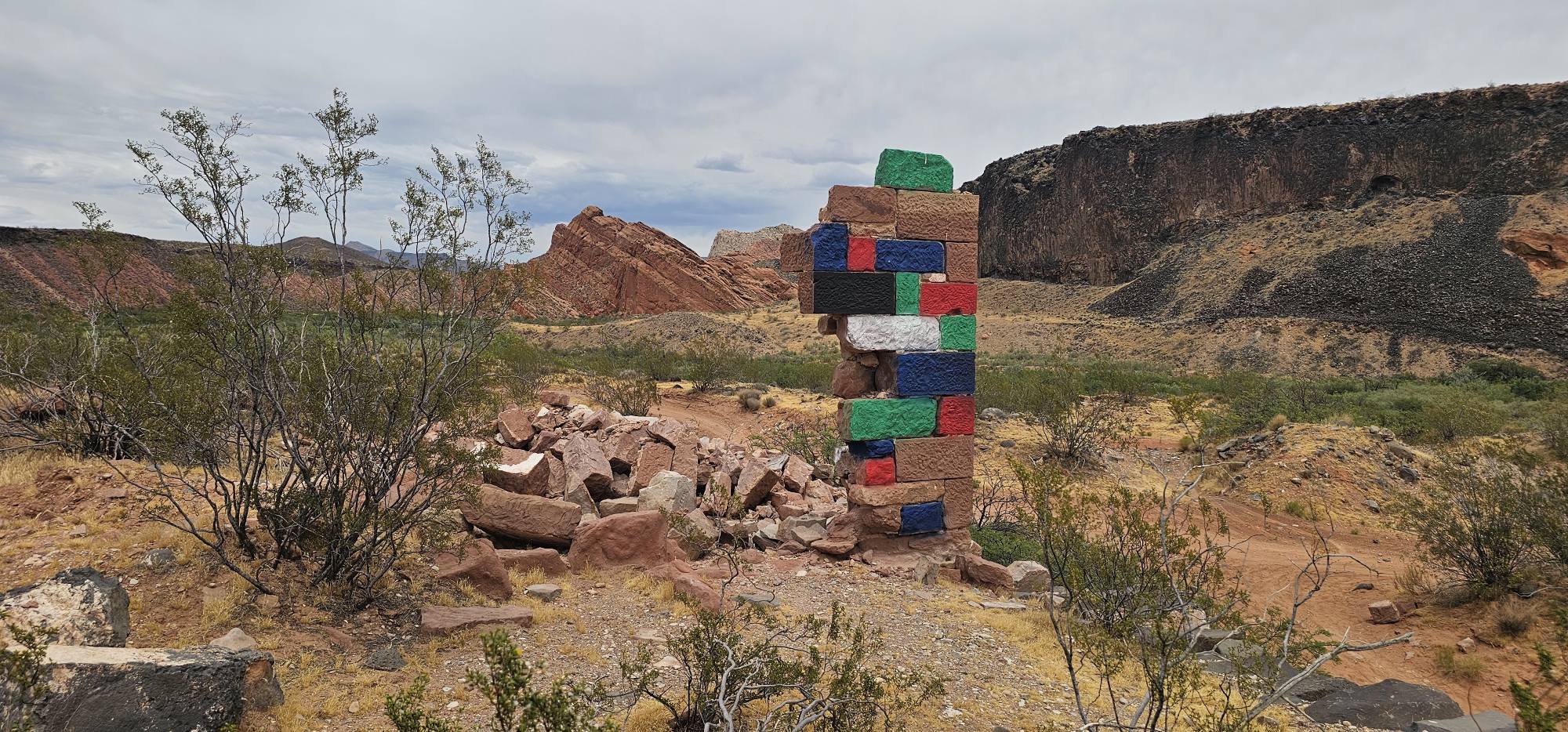 Graffiti covers historic mining ruins in Washington County near Leeds