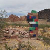 Graffiti covers historic mining ruins in Washington County near Leeds