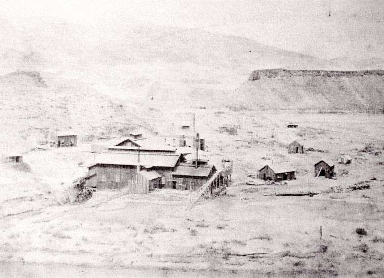 The old Stormont Mill and the town of Babylon pictured in the late 1800s.
Recent vandalism has destroyed ruins from the historic mining town near Leeds in Washington County.