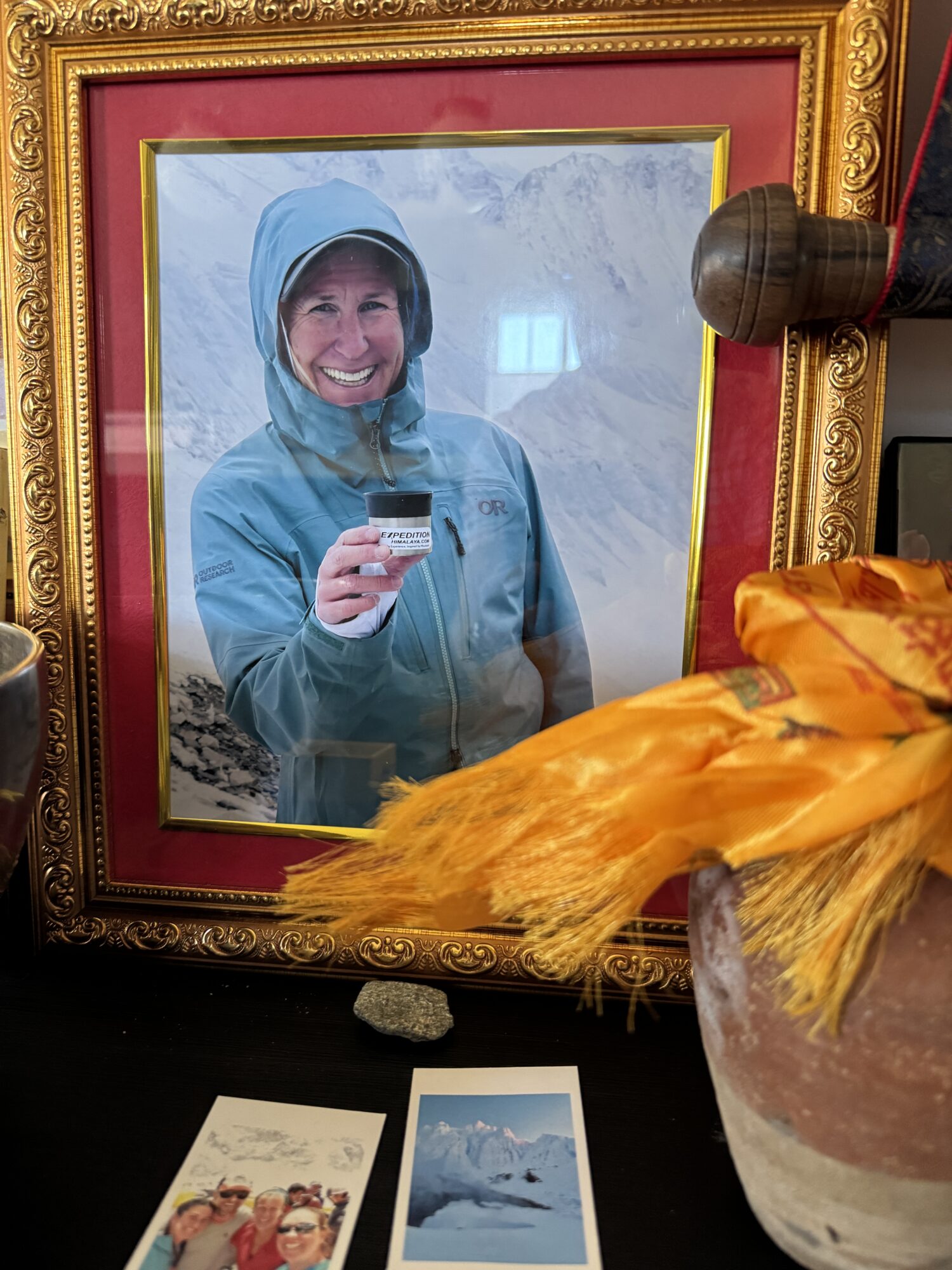 A picture of Shelley Johannesen at David Ashley's home in Kamas, Thursday. Johannesen was killed in an avalanche on Makalu in Nepal.