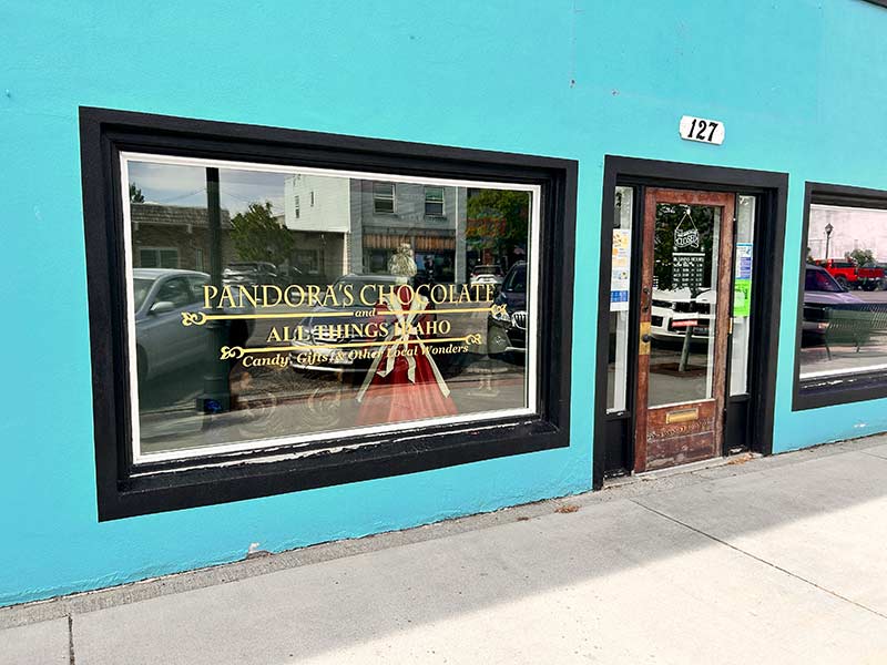 The storefront of the former Pandora's Chocolate at 127 W. Main St. in Rigby, Idaho. The store was taken over by Laura and Tyson Allen on April 1 and turned into Sug'r me sweet Confections.