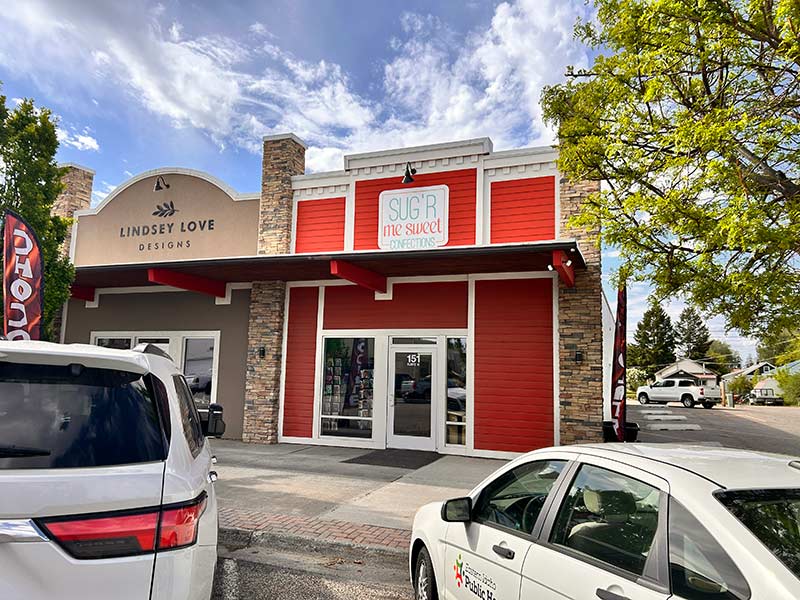 The Sug’r me sweet Confections storefront at 150 W. Main St. Suite C, in Rigby, Idaho, Wednesday. The store reopened its doors on Friday.