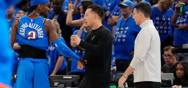 Gilgeous-Alexander tips his cap after Thunder fall to Spurs in Game 7 to end their title reign