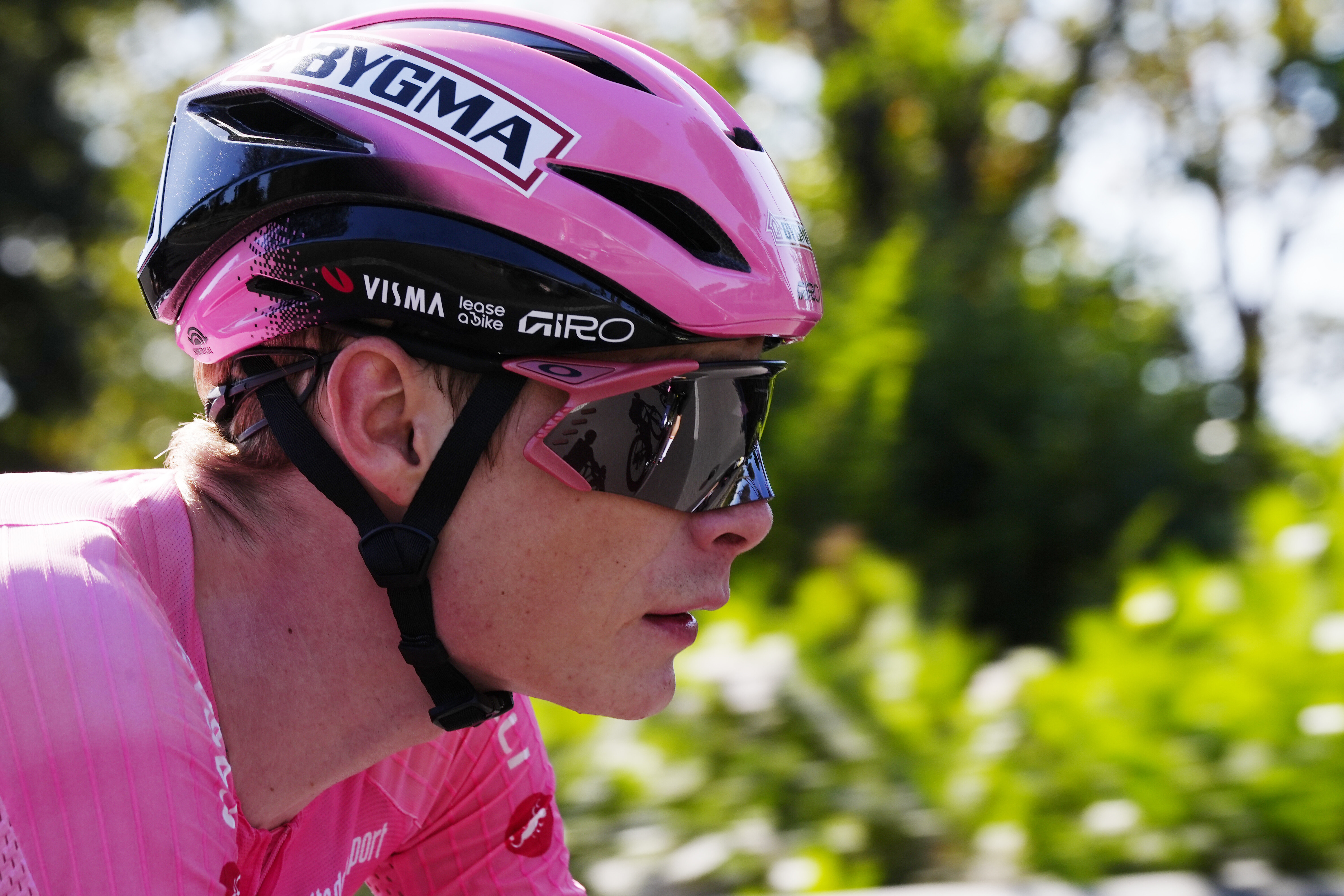 Overall leader Denmark's Jonas Vingegaard pedals during the last stage of the Giro d'Italia in Rome Sunday May 31, 2026. 