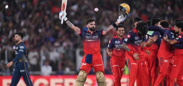 Kohli leads Bengaluru to 5-wicket win over Gujarat in Indian Premier League final