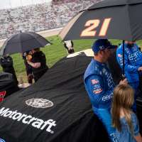 Denny Hamlin storms back from a pole-start penalty to win at Nashville Superspeedway