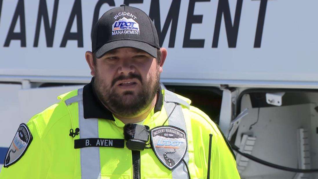 Brad Aven, UDOT roadway safety specialist, speaks about the two crashes he was involved in on Monday.