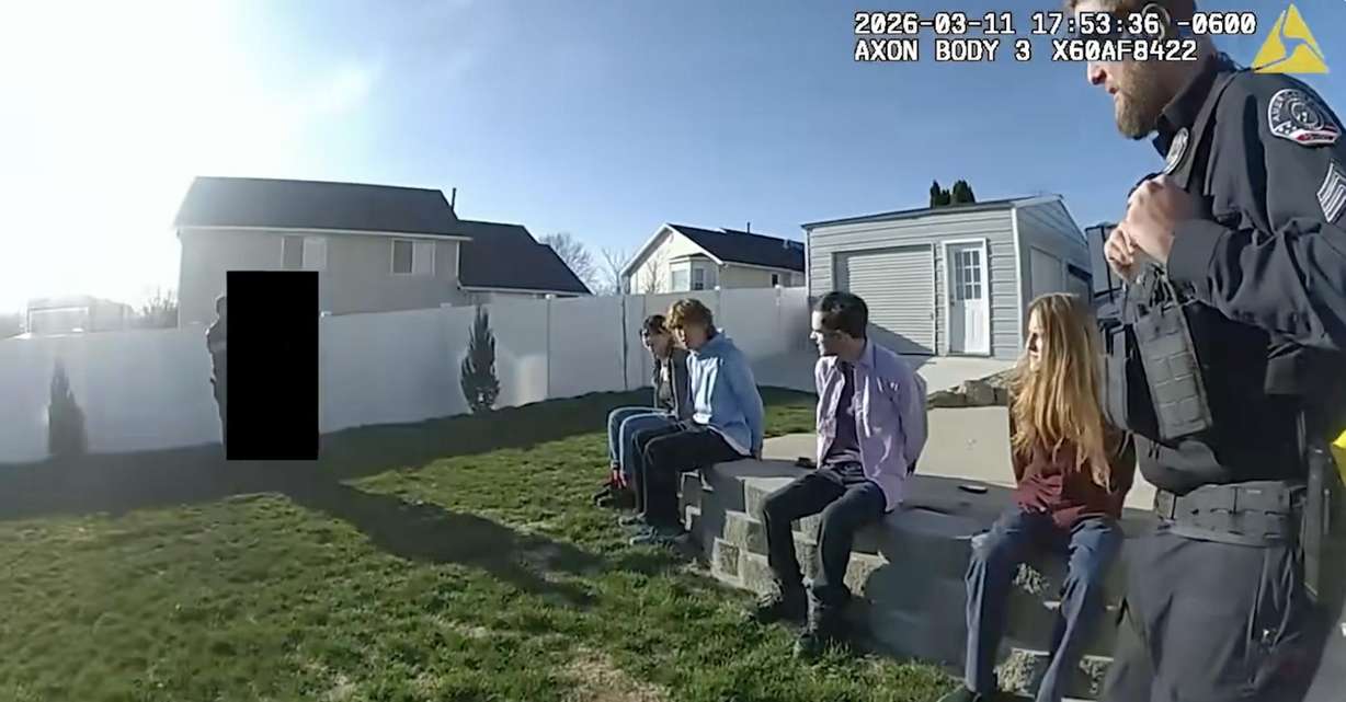 Body camera footage shows American Fork police outside an Airbnb while serving a warrant with YouTuber Reckless Ben and people who were staying with him in handcuffs.