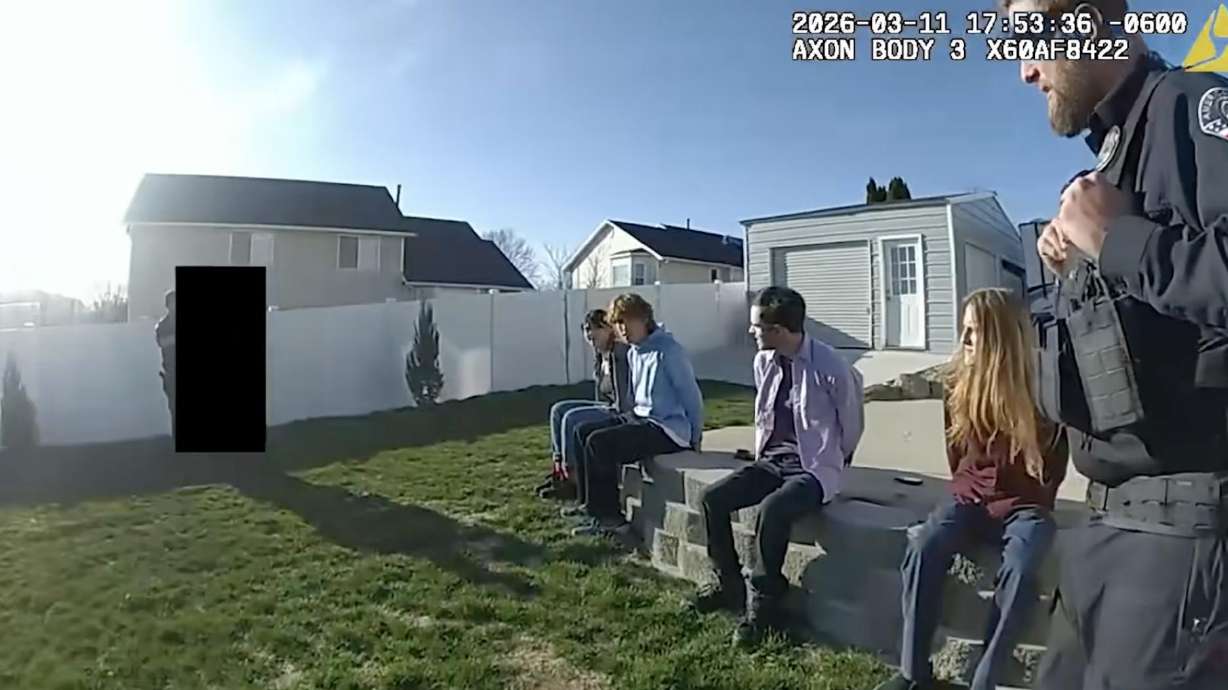 Body camera footage shows American Fork police outside an Airbnb while serving a warrant with YouTuber Reckless Ben and people who were staying with him in handcuffs.