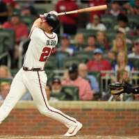 Matt Olson, baseball's iron man, stars for the Braves on Lou Gehrig Day
