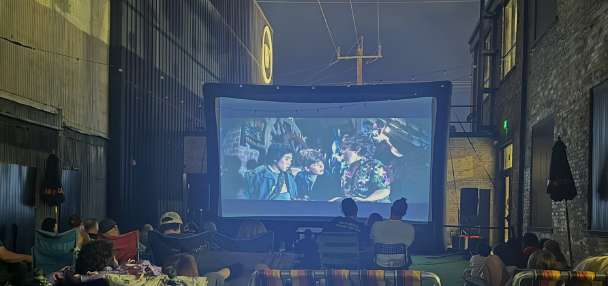 How a Salt Lake food hall transformed its 'alley' into a space for outdoor movies