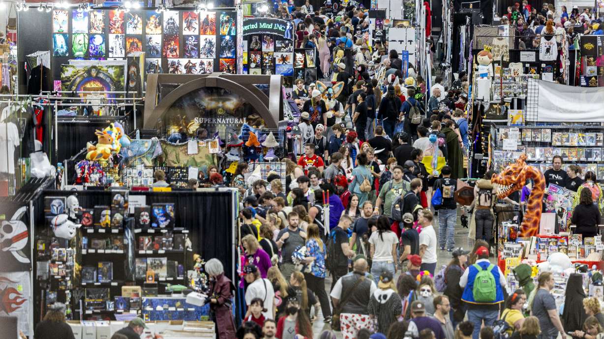Vendor booths at the FanX Salt Lake Pop Culture and Comic Convention at the Salt Palace Convention Center in Salt Lake City, Sept. 27, 2025. The popular event will look different as the Salt Palace is remodeled, organizers told KSL on Wednesday.