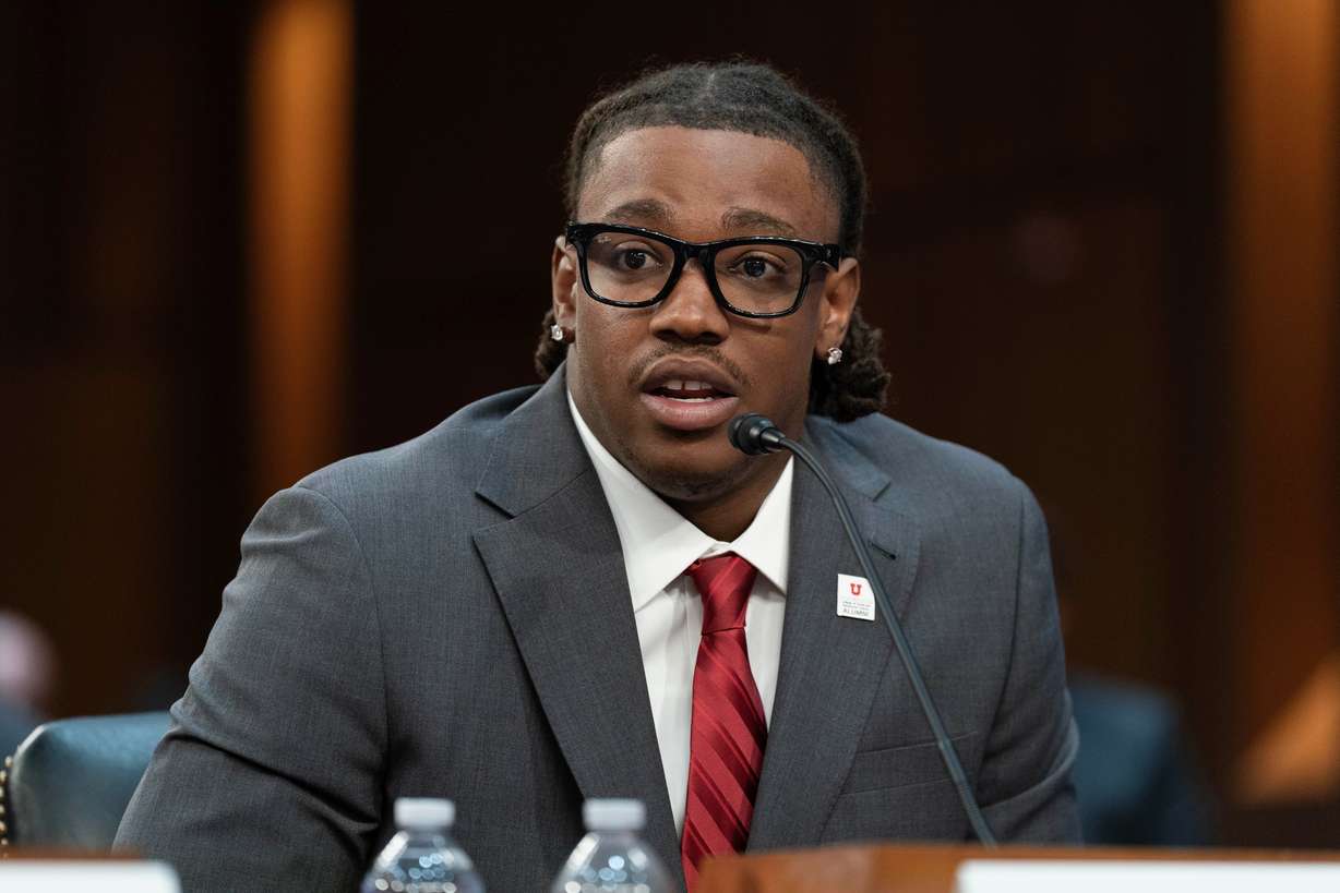 University of Utah's Lance Holtzclaw testifies before Senate Committee on Commerce, Science, and Transportation hearing to examine college sports, supporting student athletes, and fair competition on Capitol Hill, Wednesday, June 3, 2026, in Washington.