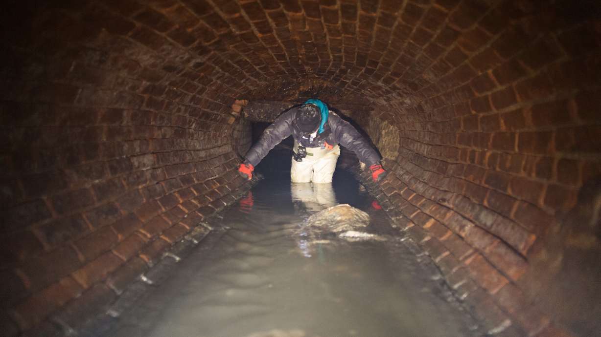 This undated photo provided by Steve Duncan, shows the Canal Street sewer in New York. Police say they're still investigating the three incidents but don't believe there's any threat to the public. Officials stress that it is both illegal and dangerous to enter the city's 7,400 miles of sewer pipes.