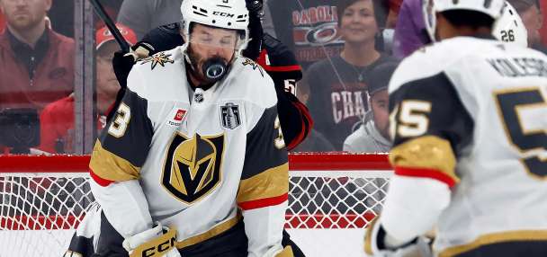 Brayden McNabb knocked out of Stanley Cup Final Game 2 after taking a puck to the face
