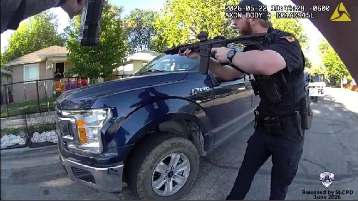 Body-camera footage shows police responding to reports of a "suicidal" man on May 22.
