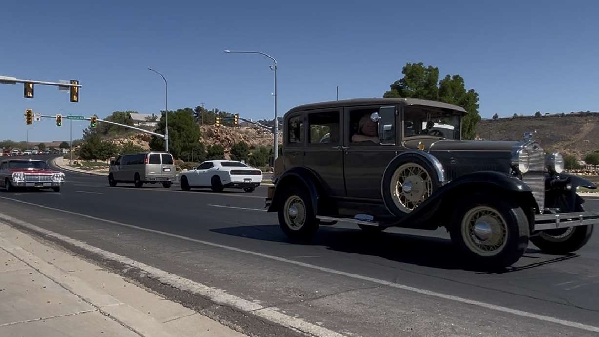 Southern Utah car enthusiasts hold a procession for Dennis Rutkoskie, 84, who died last month while driving a Model T Ford.
The event was held Friday morning, on what would have been Rutkoskie's 85th birthday.