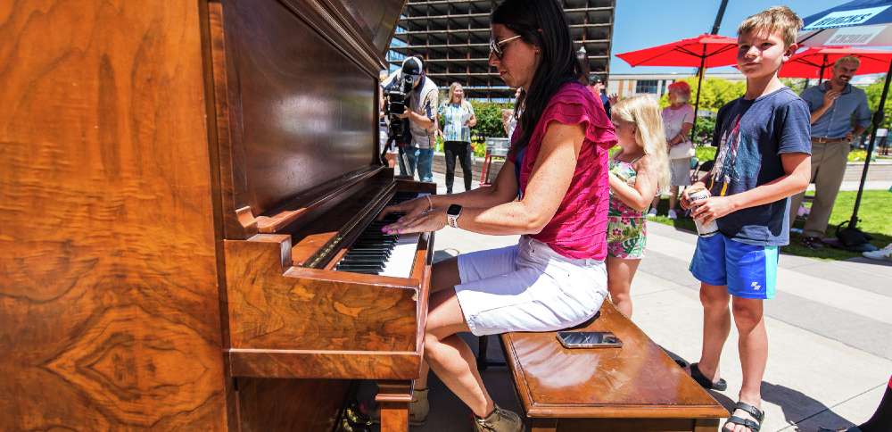 Why there's a 9-foot-tall piano sitting outside of Abravanel Hall