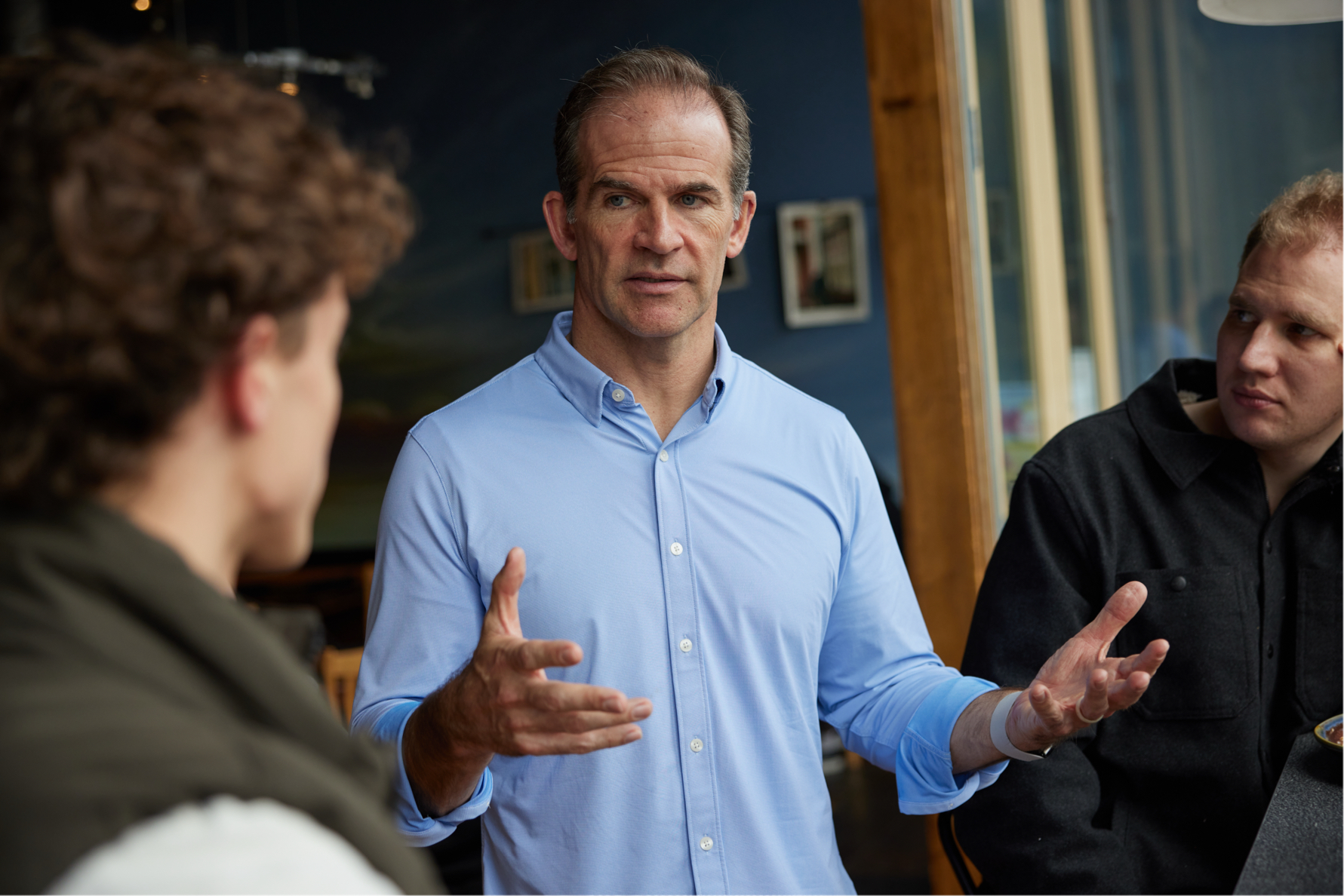 Utah entrepreneur Case Lawrence speaks with students in an undated photo.
