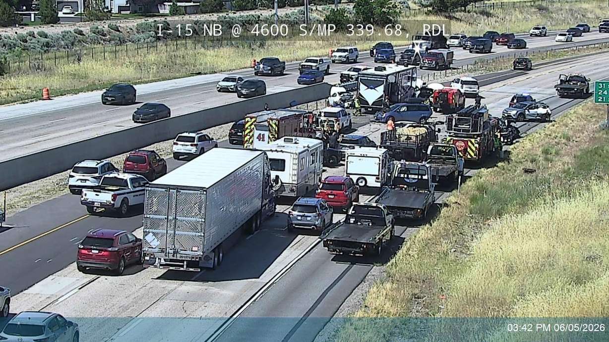 A crash involving nine vehicles caused major traffic impacts on Friday.