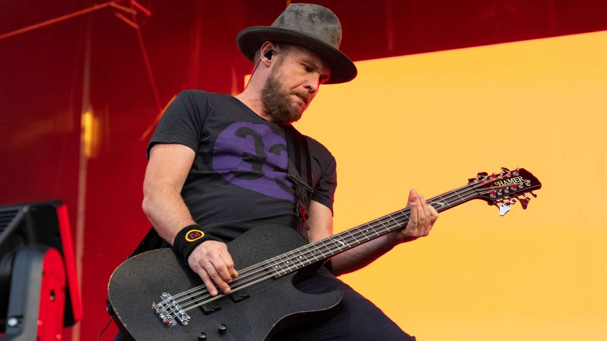 FILE - Jeff Ament of Pearl Jam performs during BottleRock Napa Valley on May 25, 2024, in Napa, Calif.