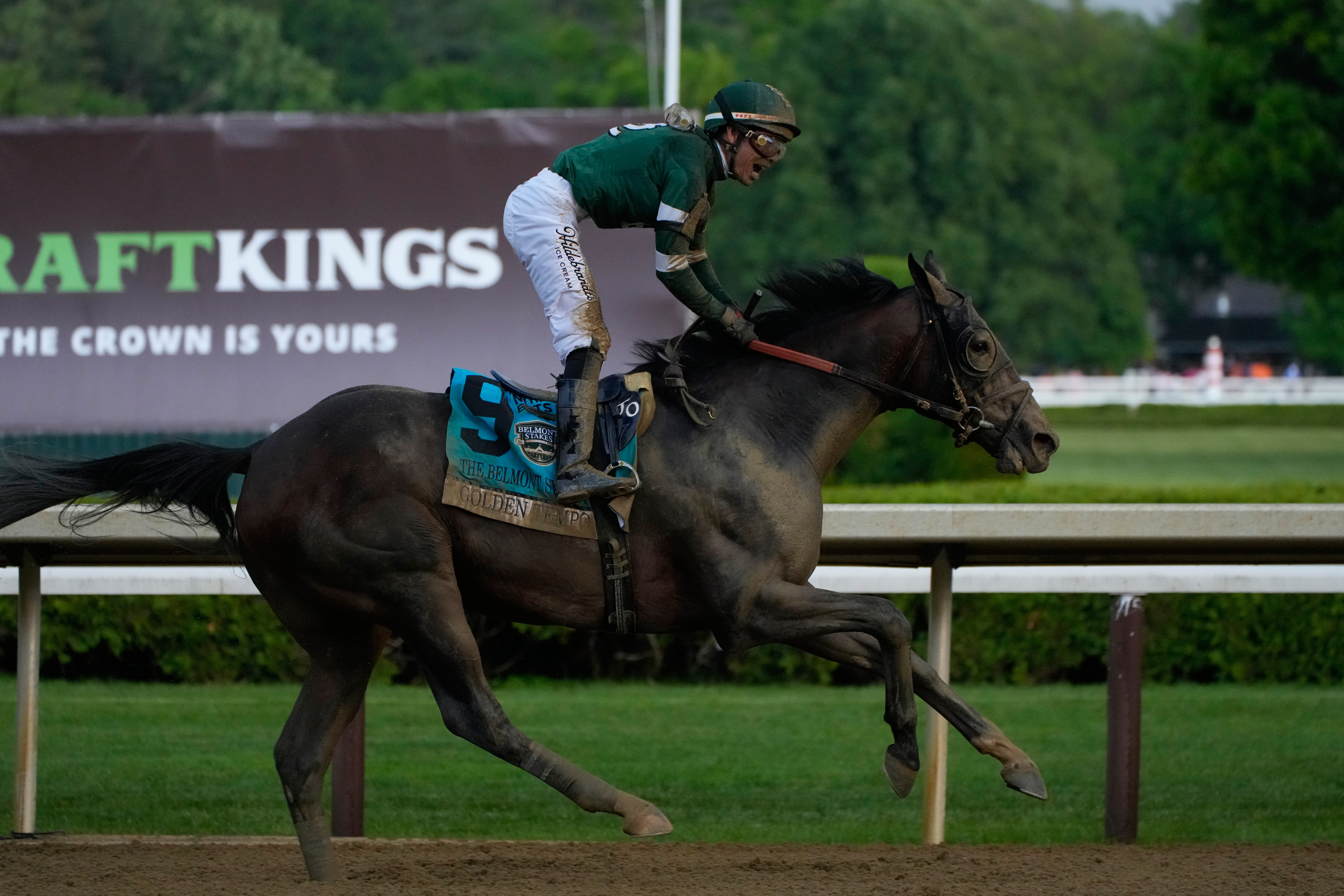 Golden Tempo wins 158th running of Belmont Stakes after winning Kentucky Derby