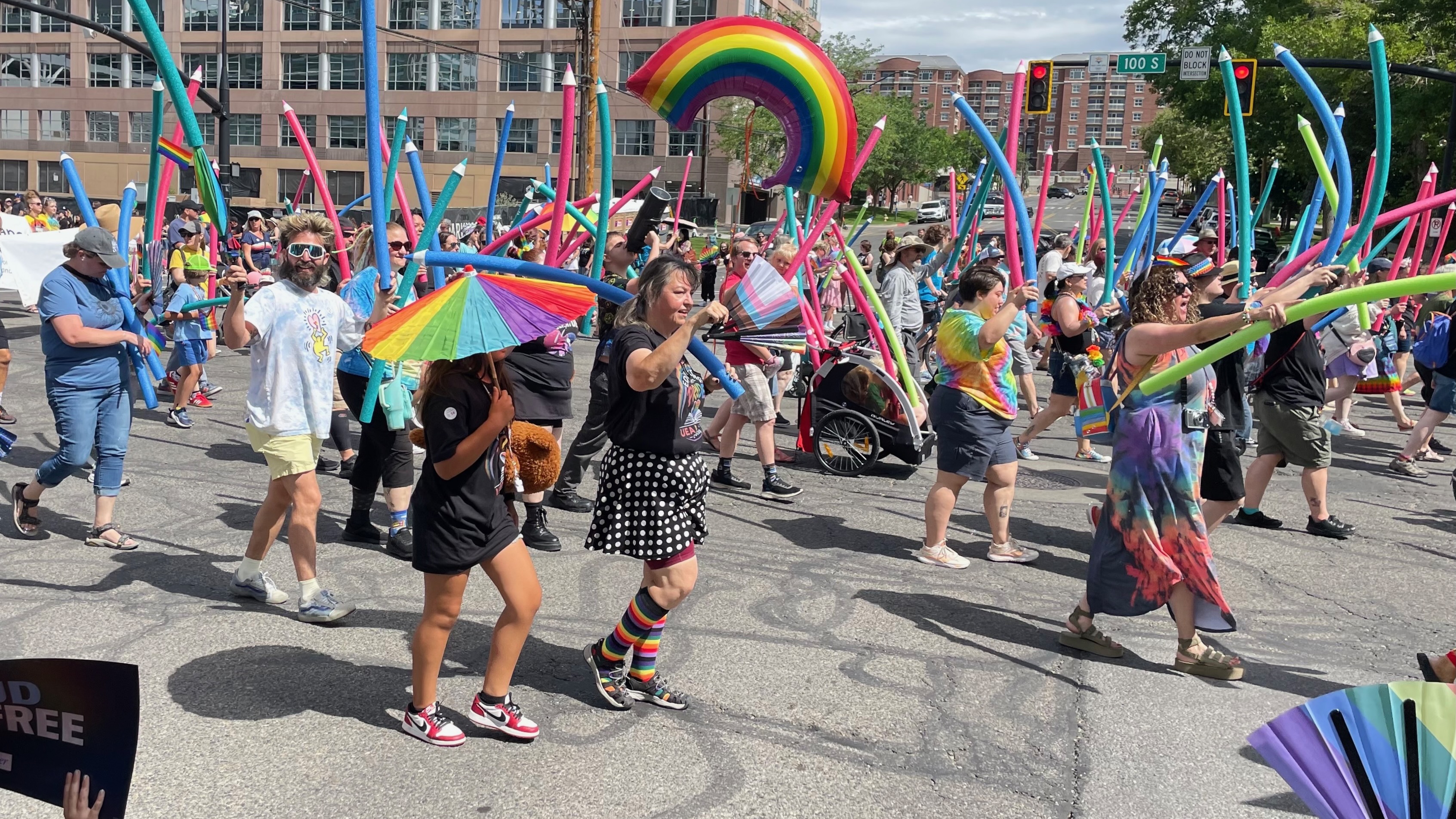 Tens of thousands of LGBTQ community members and their allies gathered Sunday for the annual Utah Pride Parade through downtown Salt Lake City.