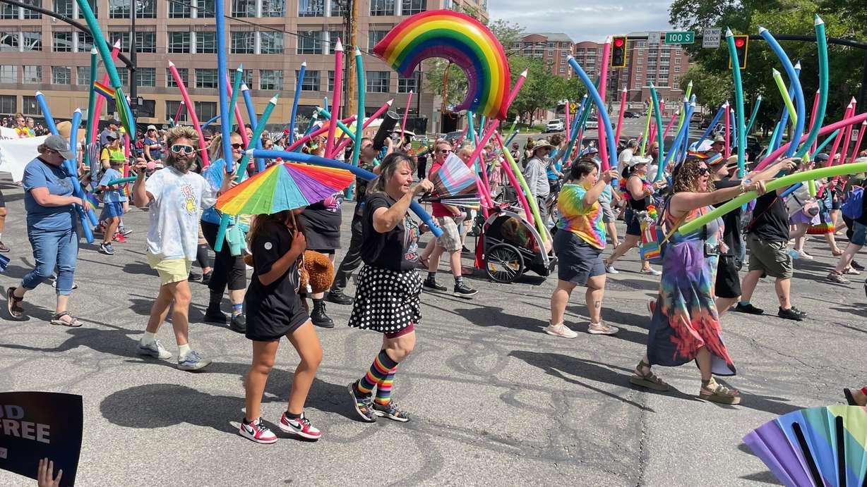 Tens of thousands of LGBTQ community members and their allies gathered Sunday for the annual Utah Pride Parade through downtown Salt Lake City.