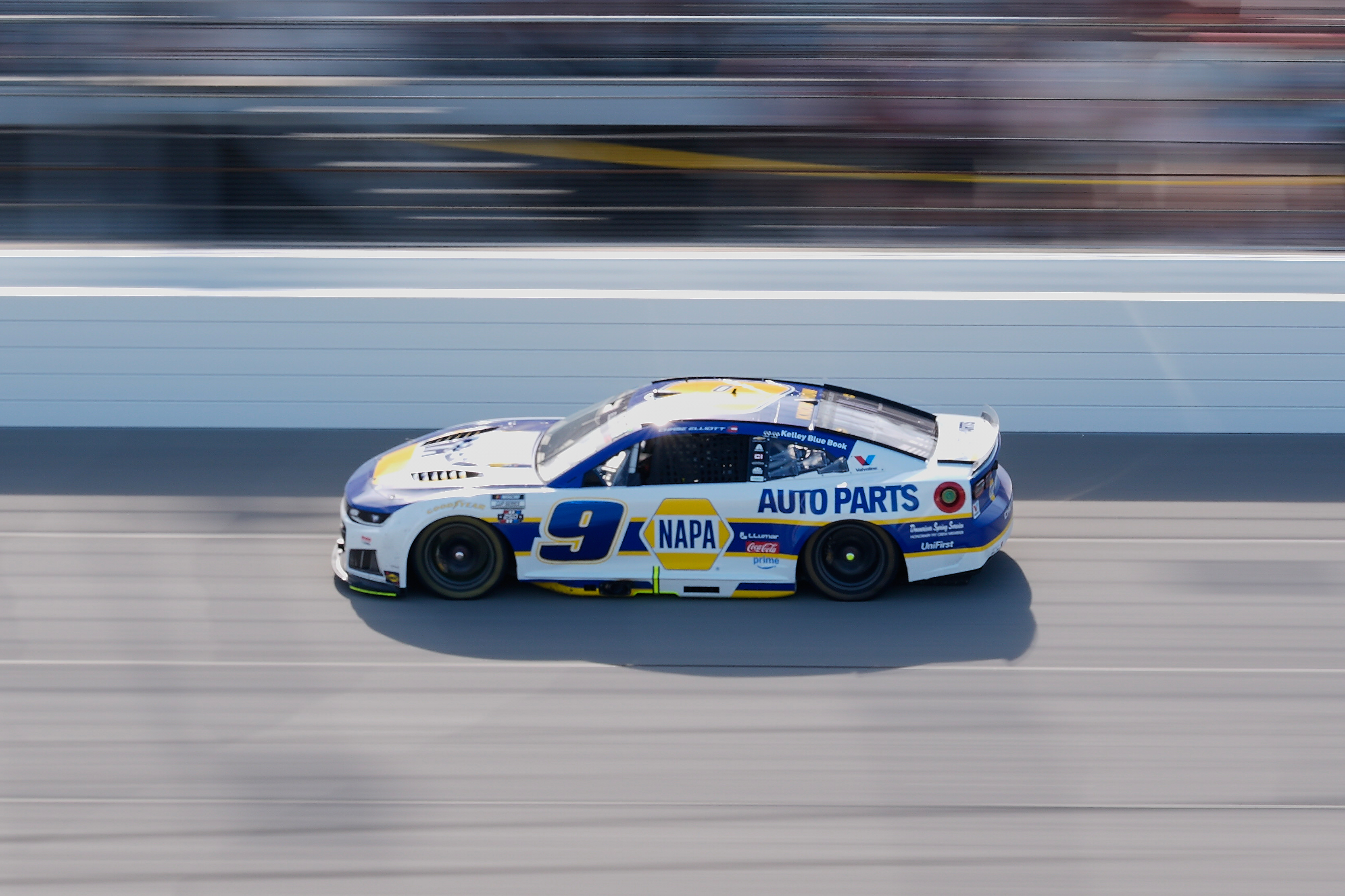Chase Elliott (9) drives during a NASCAR Cup Series auto race at Michigan International Speedway in Brooklyn, Mich., Sunday, June 7, 2026.