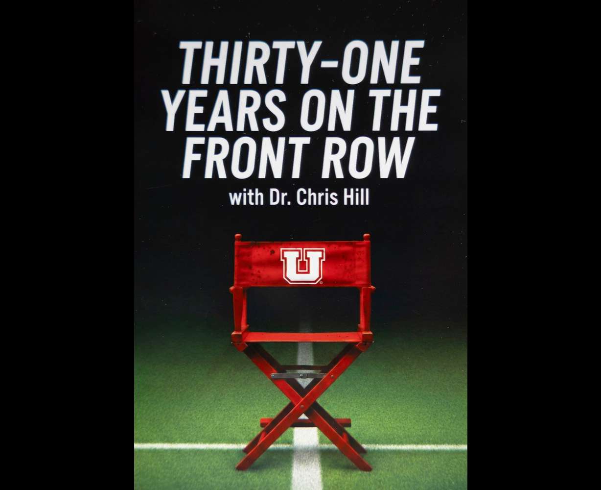 A mock-up of the cover of Chris Hill’s upcoming book. Hill was the athletic director at the University of Utah from 1987 to 2018.
