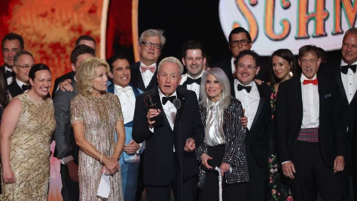 Producer Lorne Michaels receives Best Musical award for Schmigadoon! during the 79th Annual Tony Awards in New York City on Sunday.