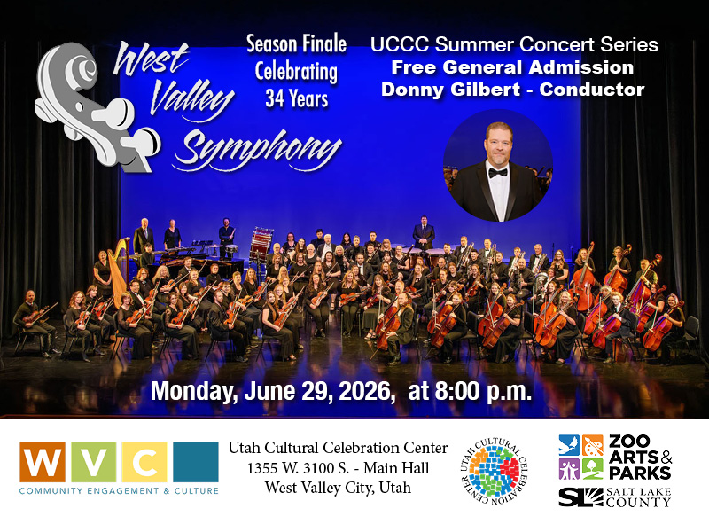 UCCC Summer Concert Series: West Valley Symphony of Utah Season 34 Finale