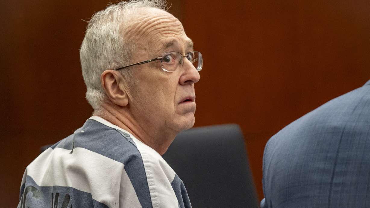 Kevin Christensen, a former Box Elder County Justice Court judge, appears in 2nd District Court in Ogden for sentencing in his sexual misconduct case on Monday.