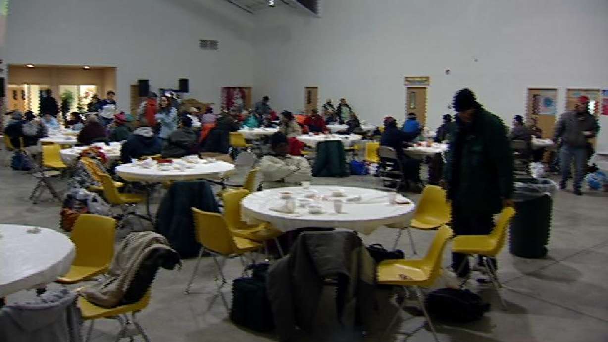 Homeless celebrate Christmas at SLC Mission
