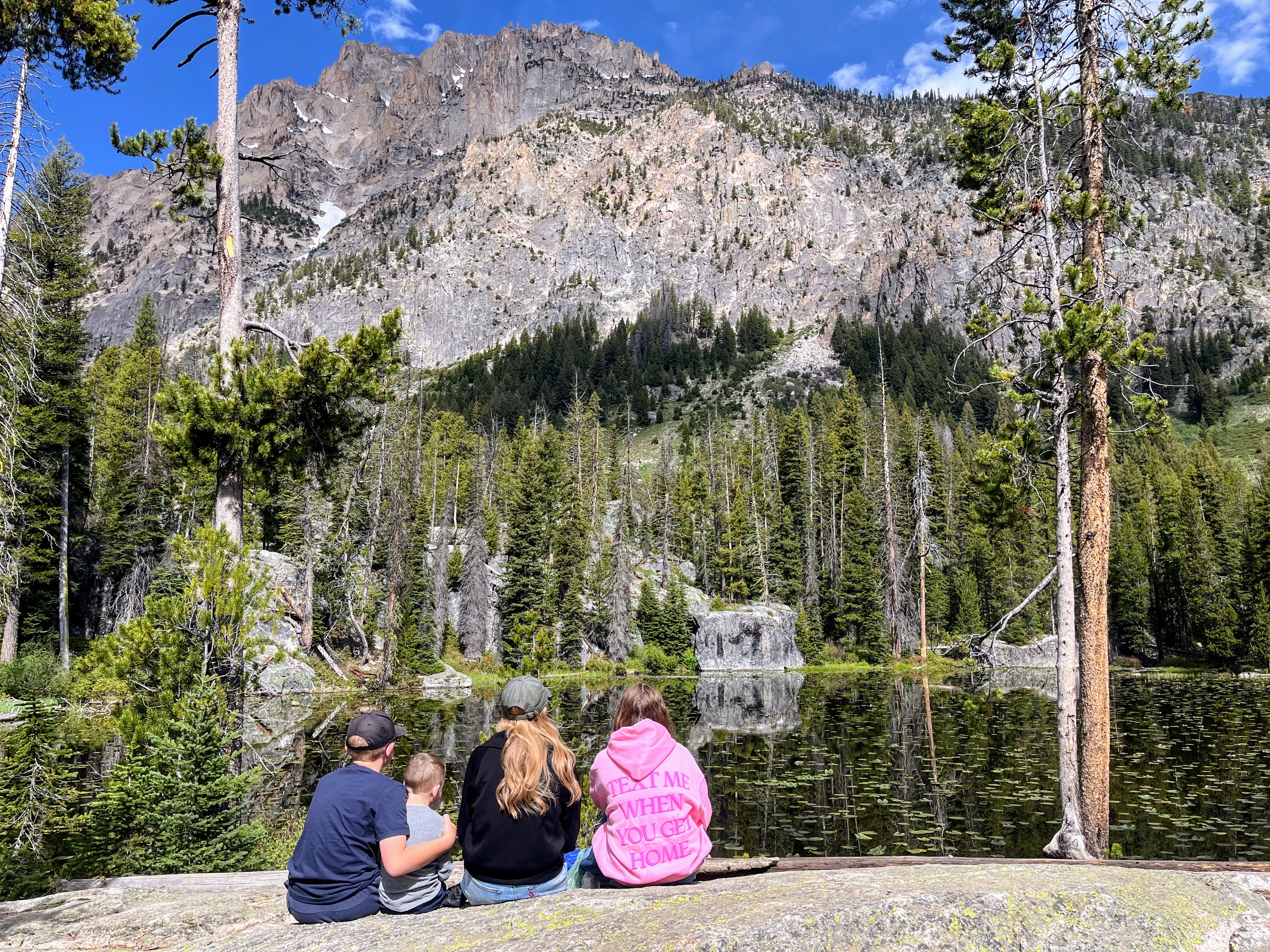 The Lily Pond hike at Redfish Lake was the right level of intensity for our 4-year-old.