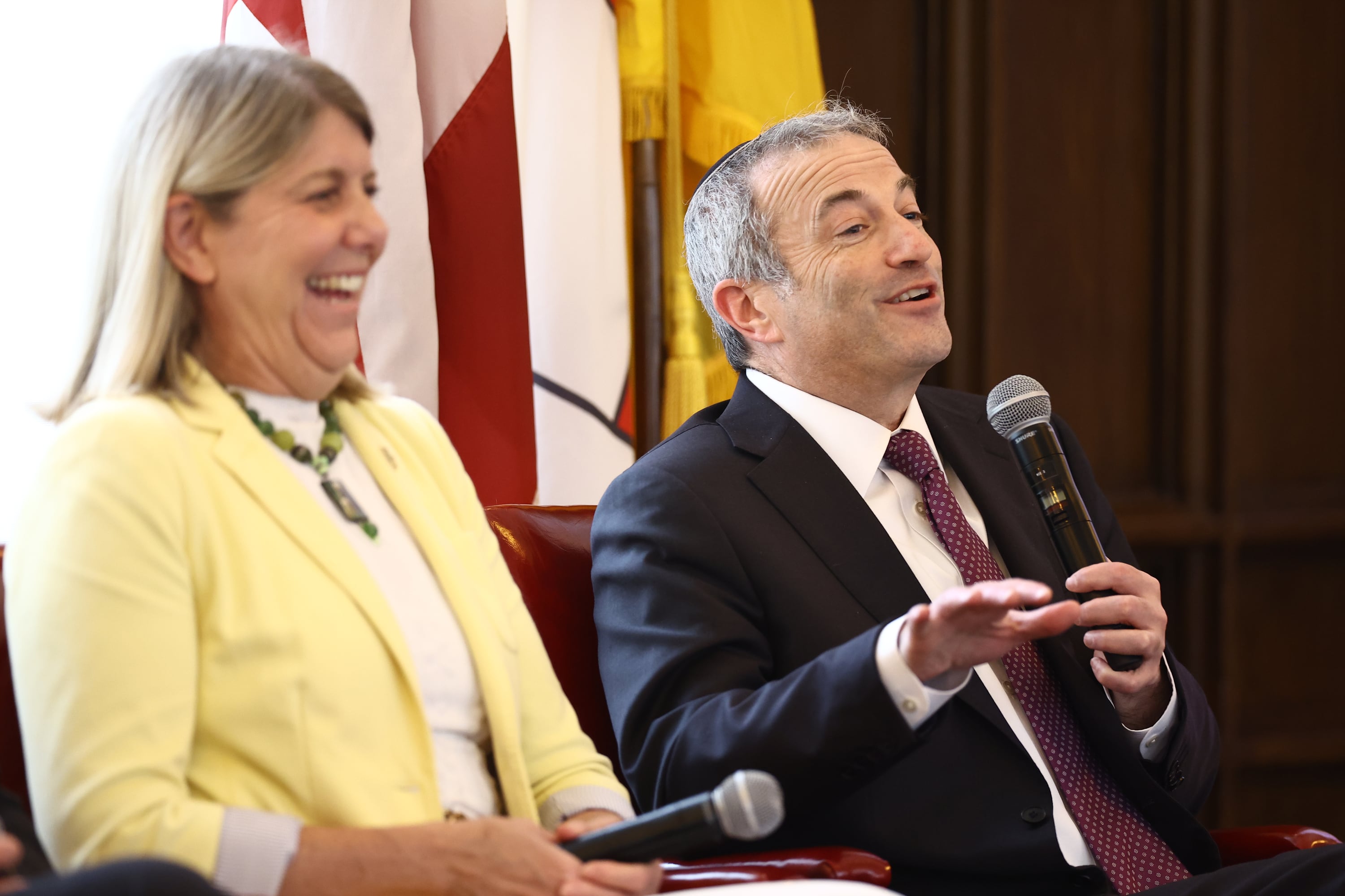 Yeshiva University President Rabbi Ari Berman during the American Council on Education’s Commission on Faith-Based Colleges and Universities held at Heritage Hall on The Catholic University of America campus on Monday in Washington. Berman said there is one commonality, the godliness of every single person.