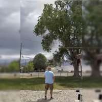 Dust devil sends trampoline soaring in Utah County