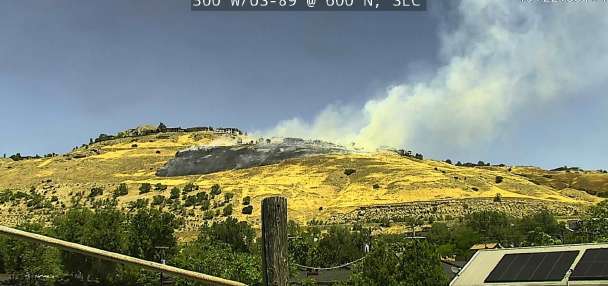 Evacuations underway due to brush fire near Ensign Peak in Salt Lake City