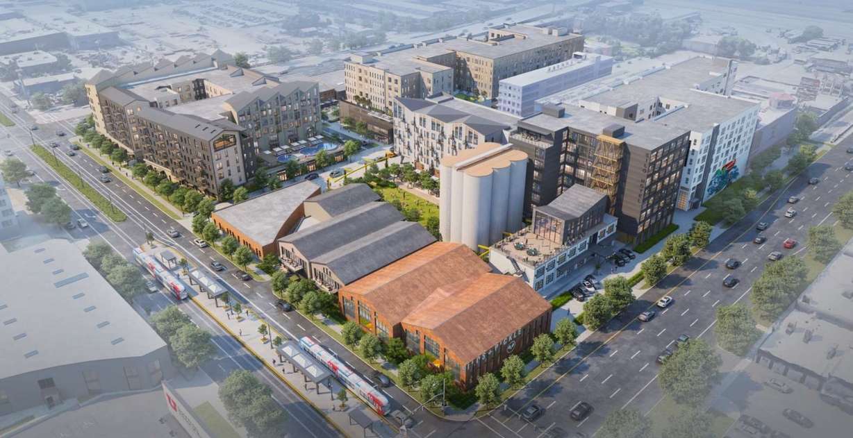 A rendering of the completed Silo Park, which is expected to cost $390 million to build out over five phases.